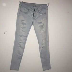 American Eagle distressed light wash jeans